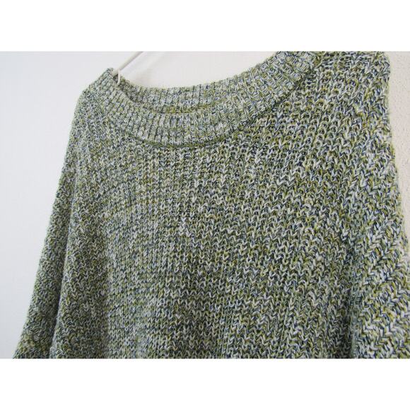 Ava & Viv 4X Women’s Heather Green Blue Knit Sweater Plus Size Pullover Casual - Picture 2 of 5
